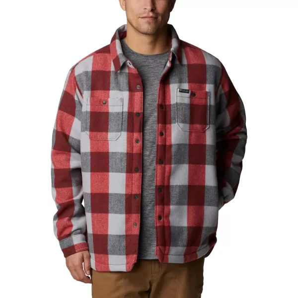 Columbia Mens Windward Ii Shirt JacketMountain Red Dimensional Buffalo