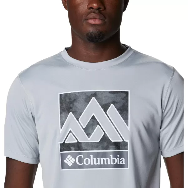 Columbia Mens Zero Rules Short Sleeve Graphic ShirtColumbia Grey