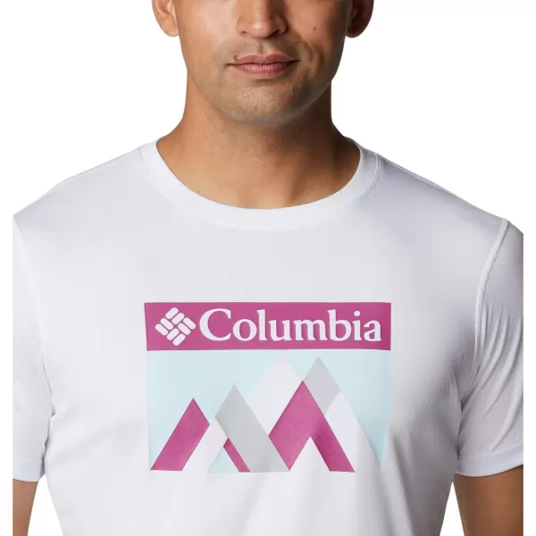 Columbia Mens Zero Rules Short Sleeve Graphic ShirtWhitePeak Fun Graphic