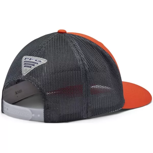 Columbia Mesh Snap BackHigh CrownClemson Tigers Spark OrangeCharcoal