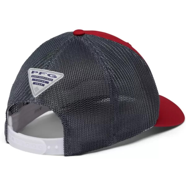 Columbia Mesh Snap BackHigh CrownOhio State Buckeyes Os  Intense RedCharcoal