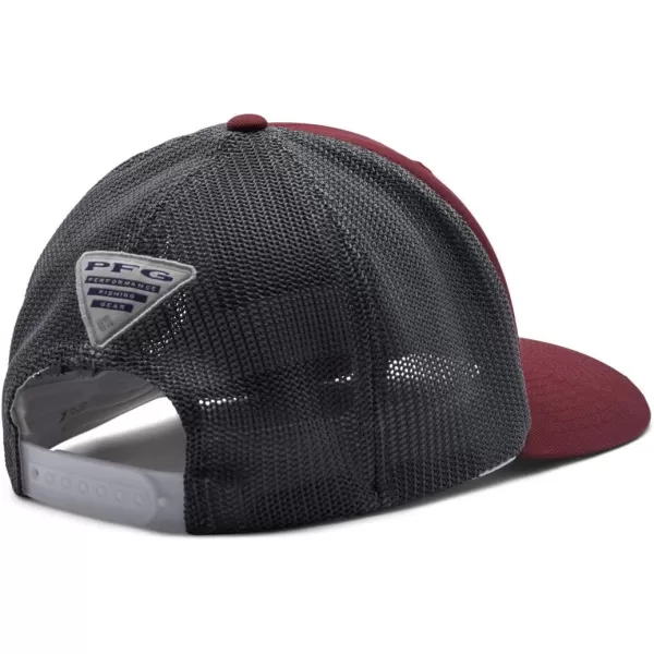 Columbia Mesh Snap BackHigh CrownTexas AampM Aggies Tam  Deep MaroonCharcoal