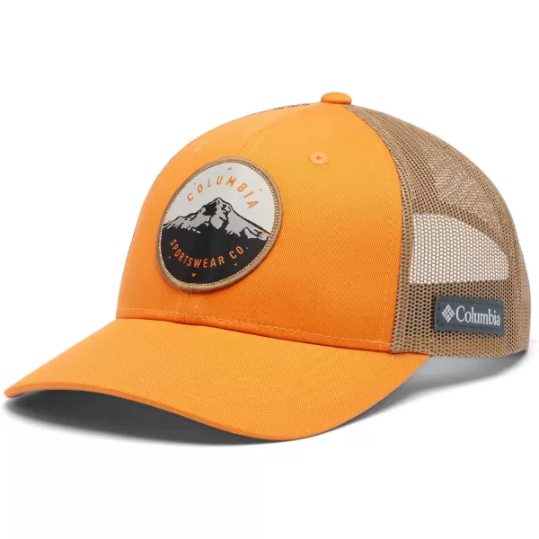 Columbia Mesh Snap BackHighBright Orange Delta Mt Hood Circle