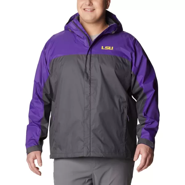 Columbia NCAA mens Glennaker Storm JacketLSU Tigers Lsu  Vivid Purple Dark Grey