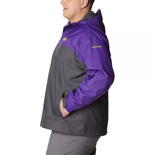 Columbia NCAA mens Glennaker Storm JacketLSU Tigers Lsu  Vivid Purple Dark Grey