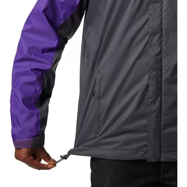 Columbia NCAA mens Glennaker Storm JacketLSU Tigers Lsu  Vivid Purple Dark Grey