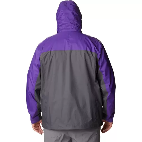 Columbia NCAA mens Glennaker Storm JacketLSU Tigers Lsu  Vivid Purple Dark Grey