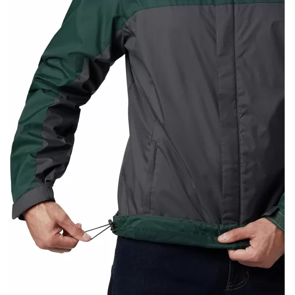 Columbia NCAA mens Glennaker Storm JacketMichigan State Spartans MS  Spruce Dark Grey