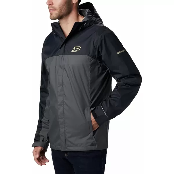 Columbia NCAA mens Glennaker Storm JacketPurdue Boilermakers PD  Black Grill