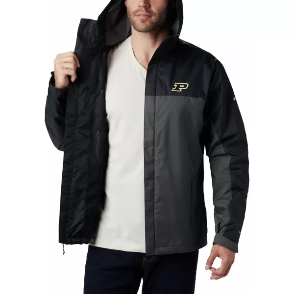 Columbia NCAA mens Glennaker Storm JacketPurdue Boilermakers PD  Black Grill