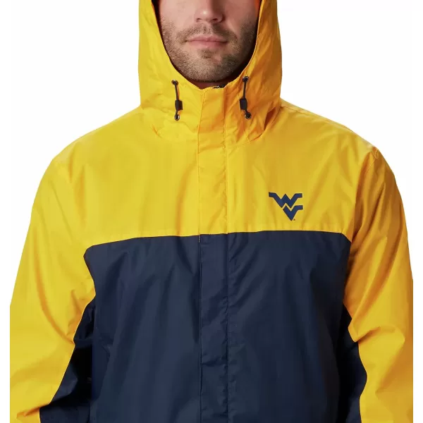 Columbia NCAA mens Glennaker Storm JacketWest Virginia Mountaineers Wv  Mlb Gold Collegiate Navy