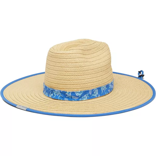 Columbia PFG BAHA Straw HatVivid Blue Triangler Print