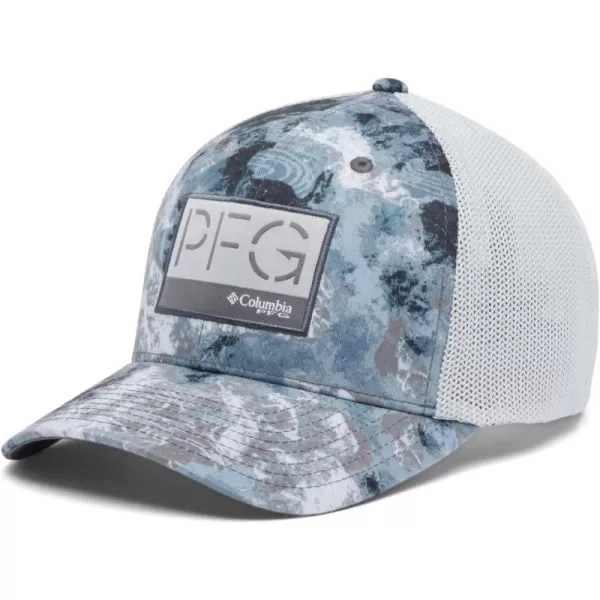 Columbia PFG Camo Mesh Ball CapCool GreyDeepwaters Camo