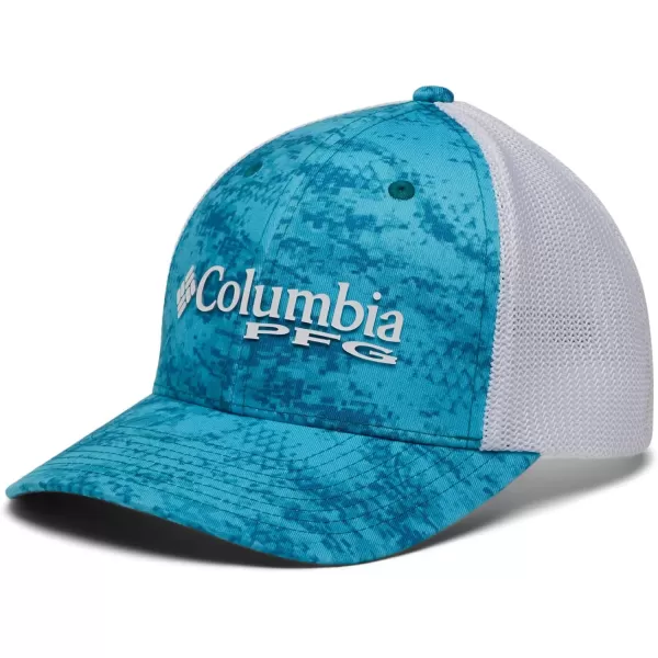 Columbia PFG Camo Mesh Ball CapHighHigh Crown Atoll Pfg Camo