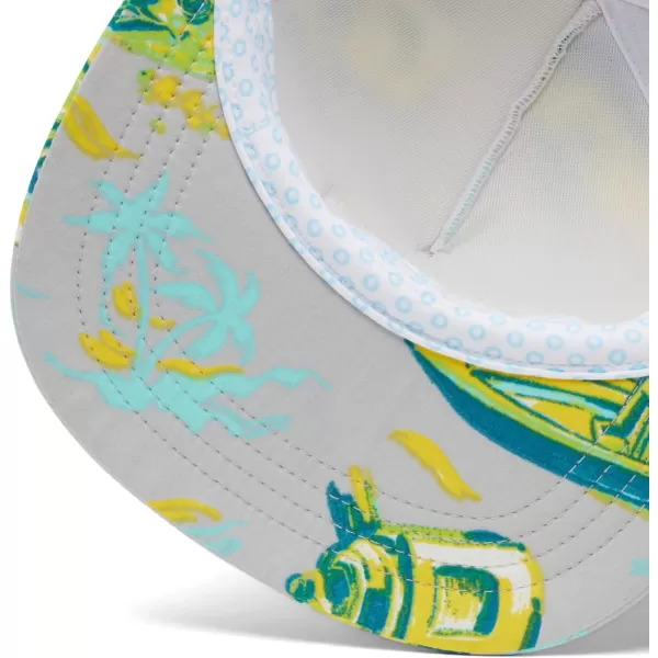 Columbia PFG Floating Flat Brim Snap BackCool GreyReel Dreamz Print