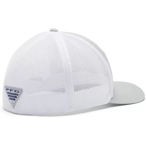 Columbia PFG Mesh Canada Fish Flag StretchFit HatCool GreyWhiteUS Fish Flag