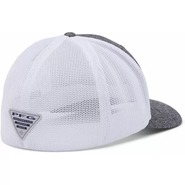 Columbia PFG Mesh Canada Fish Flag StretchFit HatGrill HeatherWhiteUS Fish Flag