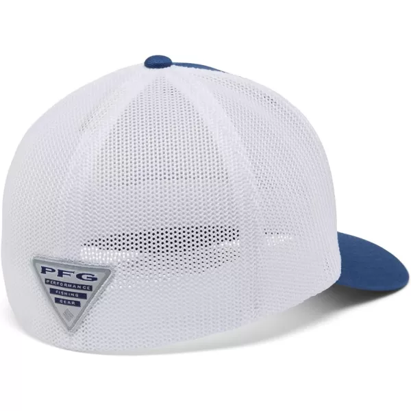 Columbia PFG Mesh Canada Fish Flag StretchFit HatNight TideWhite