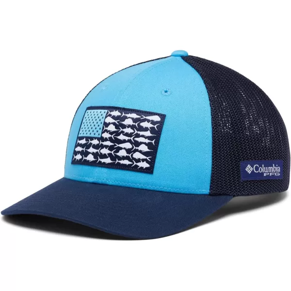 Columbia PFG Mesh Canada Fish Flag StretchFit HatRiptideCollegiate NavyOffshore Slam Flag