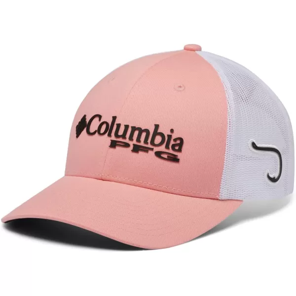 Columbia PFG Mesh Canada Fish Flag StretchFit HatSorbetBlackHook