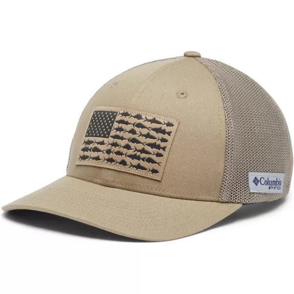 Columbia PFG Mesh Canada Fish Flag StretchFit HatTusk