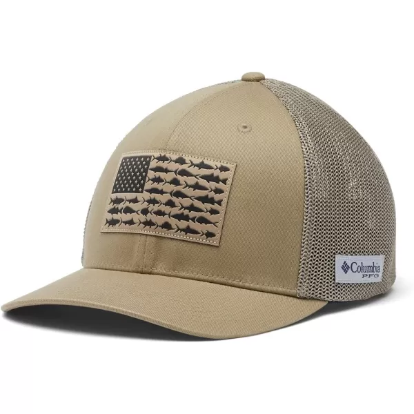 Columbia PFG Mesh Canada Fish Flag StretchFit HatTusk