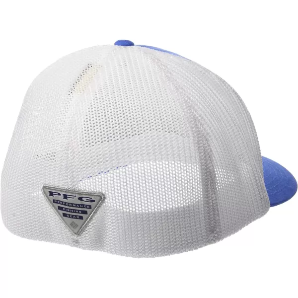 Columbia PFG Mesh Canada Fish Flag StretchFit HatVivid Blue White