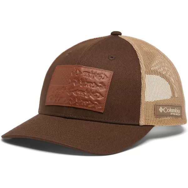 Columbia PHG Leather Game Flag Snap BackCordovan  Flax