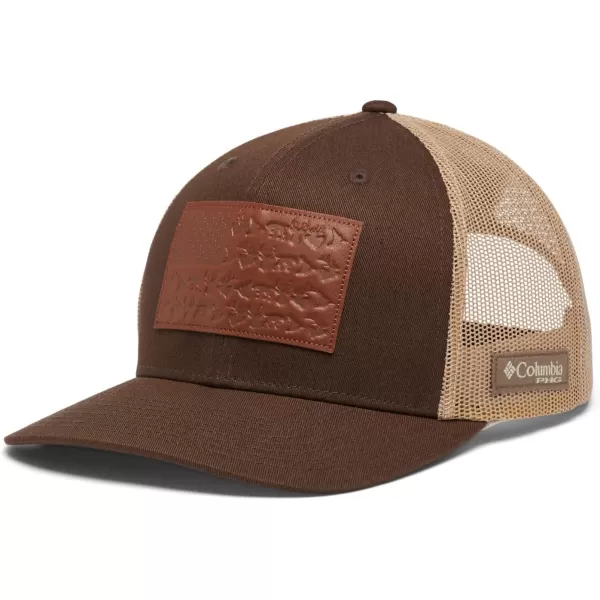 Columbia PHG Leather Game Flag Snap BackCordovan  Flax