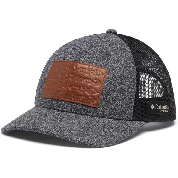 Columbia PHG Leather Game Flag Snap BackGrill Heather  Black