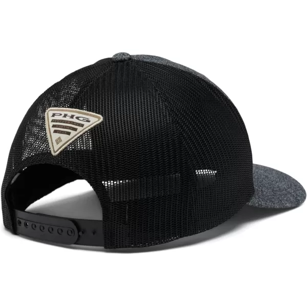 Columbia PHG Leather Game Flag Snap BackGrill Heather  Black