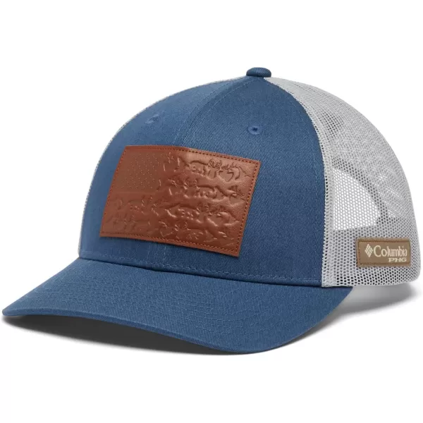 Columbia PHG Leather Game Flag Snap BackZinc  Cool Grey