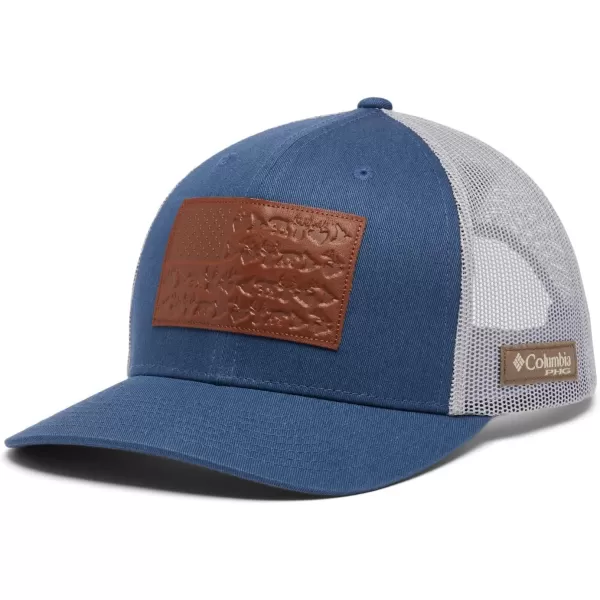 Columbia PHG Leather Game Flag Snap BackZinc  Cool Grey