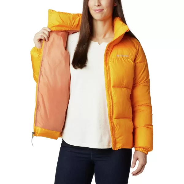 Columbia Puffect Jacket 1864781575 Womens Wild IrisBright Marigold