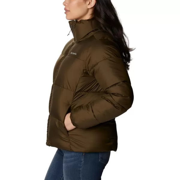 Columbia Puffect Jacket 1864781575 Womens Wild IrisOlive Green