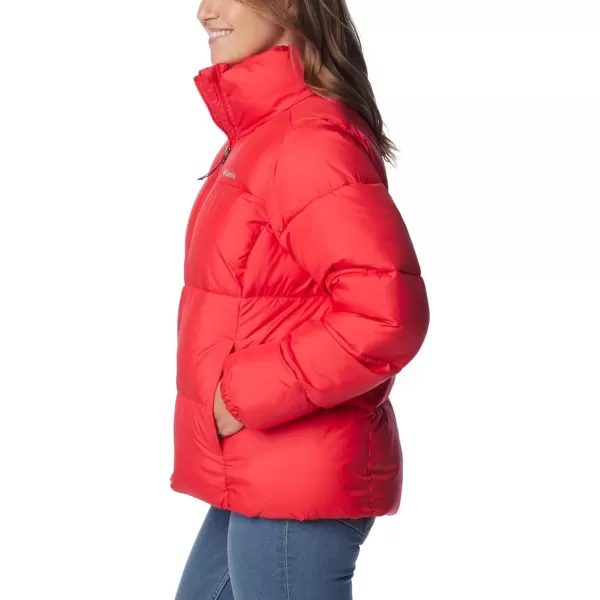 Columbia Puffect Jacket 1864781575 Womens Wild IrisRed Lily