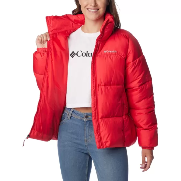 Columbia Puffect Jacket 1864781575 Womens Wild IrisRed Lily