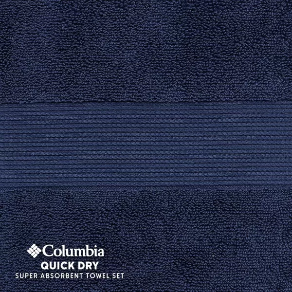 Columbia Quick Dry 90 Cotton10 Polyester Super Absorbent OekoTEX Certified 6Piece Bath Towel Value Set Set Includes 2 Bath Towels 2 Hand Towels 2 Washcloths  NocturnalColumbia Quick Dry 90 Cotton10 Polyester Super Absorbent OekoTEX Certified 6Piece Bath Towel Value Set Set Includes 2 Bath Towels 2 Hand Towels 2 Washcloths  Nocturnal