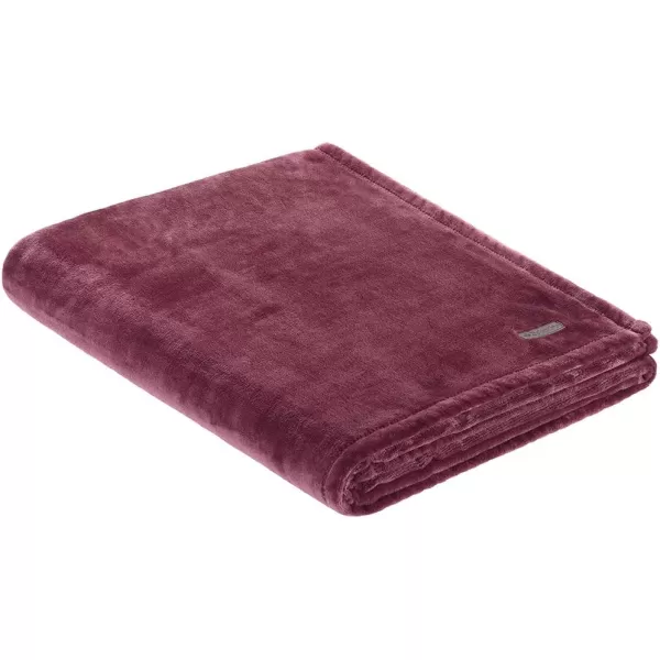 Columbia Super Soft Plush Throw  Warm and Cozy 100 Polyester Fleece Blanket  Measures 50 x 60  Antique MauveAntique Mauve Pink