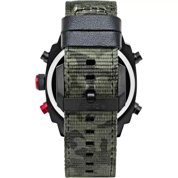 Columbia Timing Ridge Runner Stainless Steel Quartz Dual Movement Nylon StrapCamouflage