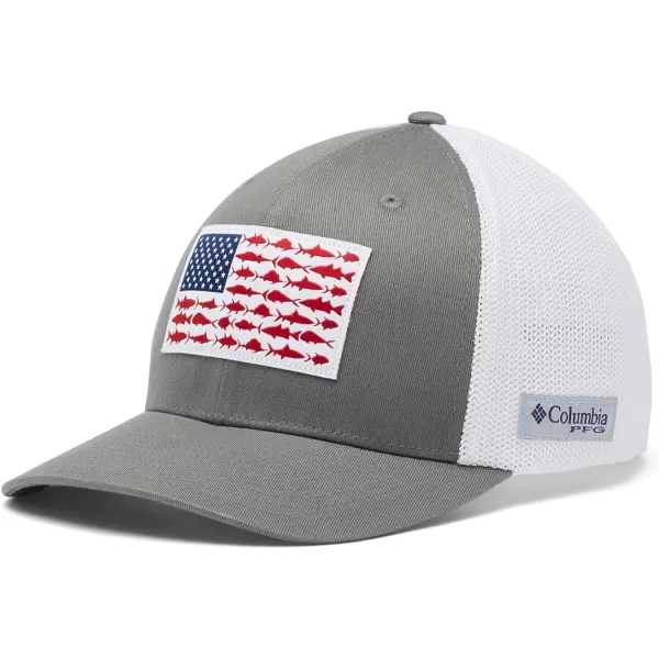 Columbia Tree Flag Mesh Ball CapHighTitaniumWhite