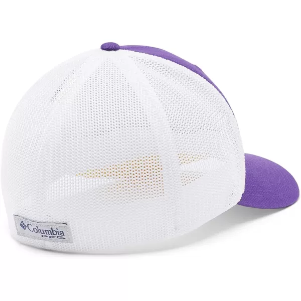 Columbia Unisex PFG Mesh Ball Cap XXL Sun Protection One SizeLsu  Vivid Purple