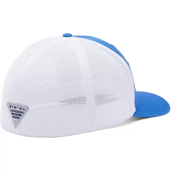 Columbia Unisex PFG Mesh Ball Cap XXL Sun Protection One SizeVivid BlueWhitePfg Hook Patch