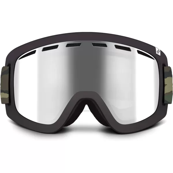 Columbia Unisex Snow Goggles UPSHOOT  CamoBlack with Silver Ion LensColumbia Unisex Snow Goggles UPSHOOT  CamoBlack with Silver Ion Lens