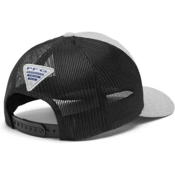 Columbia UnisexAdult Pfg Fish Flag Mesh Snap BackCool Grey HeatherBlack