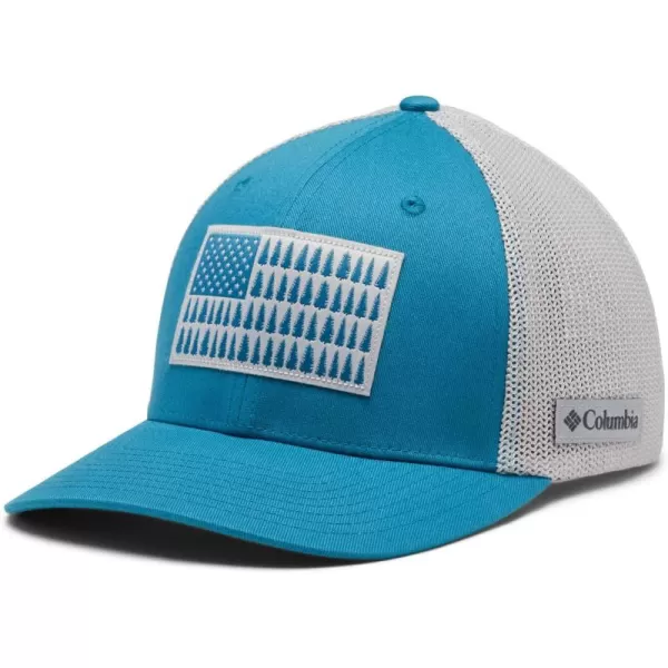 Columbia UnisexAdult Tree Flag Mesh Ball Cap  High CrownDeep Marine