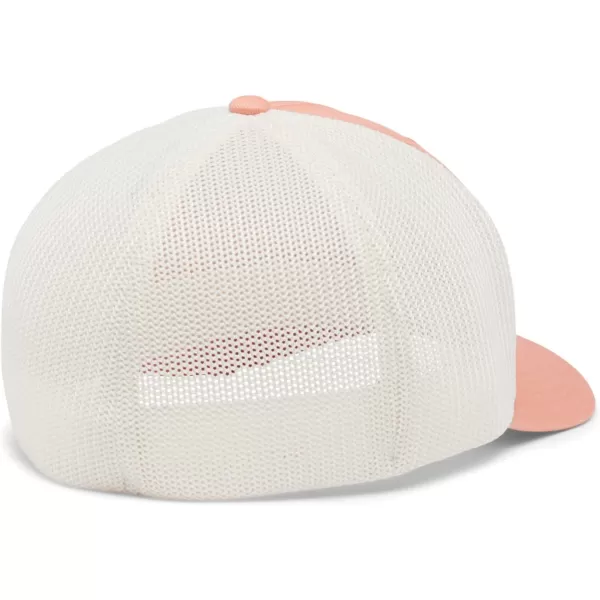 Columbia UnisexAdult Tree Flag Mesh Ball Cap  High CrownSummer PeachChalk