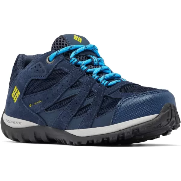 Columbia UnisexChild Childrens Redmond Waterproof Hiking ShoeCollegiate Navy Laser Lemon