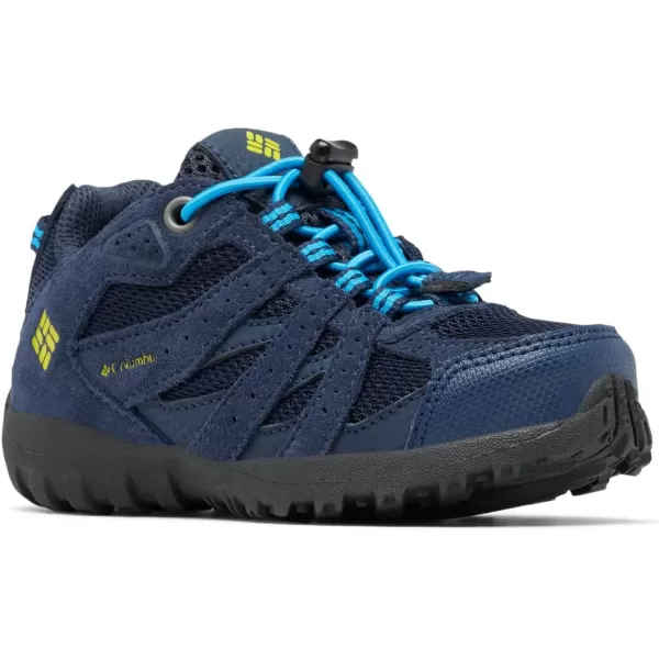 Columbia UnisexChild Childrens Redmond Waterproof Hiking ShoeCollegiate Navy Laser Lemon