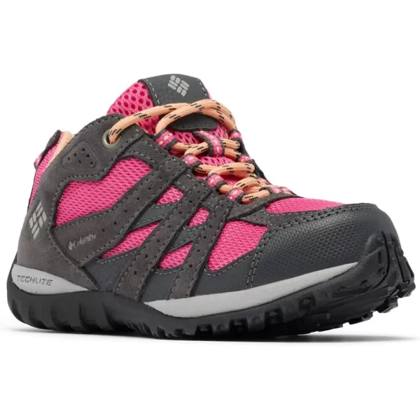 Columbia UnisexChild Childrens Redmond Waterproof Hiking ShoeDark Grey Pink Ice